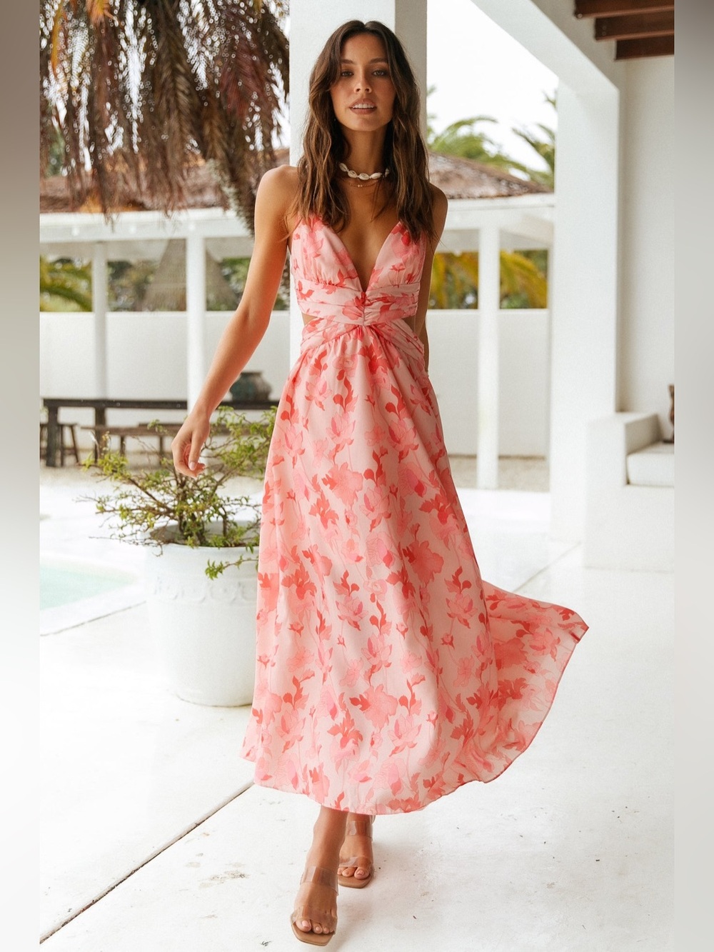 Fortunate One Right Choices Maxi Dress Pink Sz Small